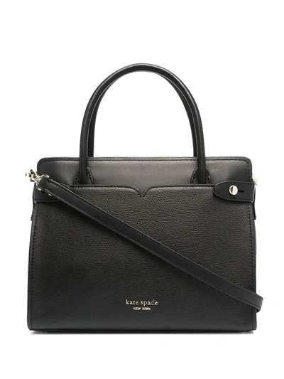 Kate Spade Classic Medium Leather Satchel Bag In Black