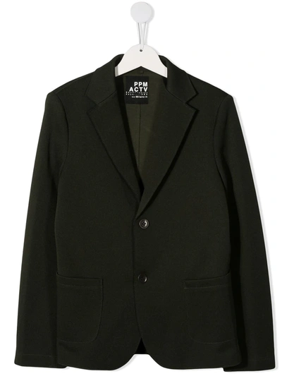 Paolo Pecora Teen Blazer Jacket In Green