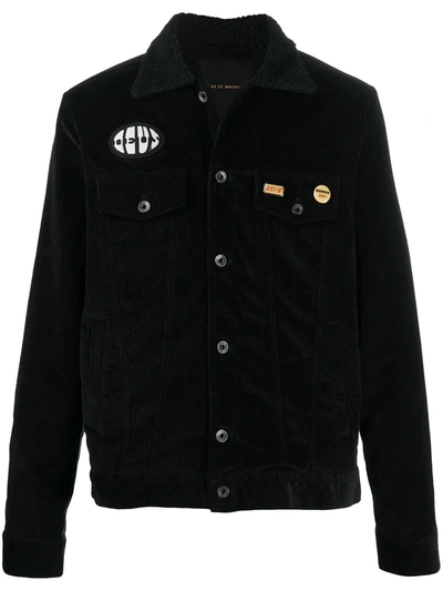 Deus Ex Machina Fitted Corduroy Jacket In Black