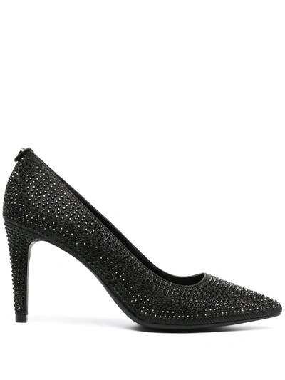 Michael Kors Pointed Leather Pumps In Black