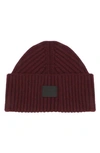 Allsaints Travelling Ribbed Beanie In Burnt Sienna