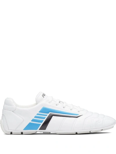 Prada White/light Blue Rev Sneakers