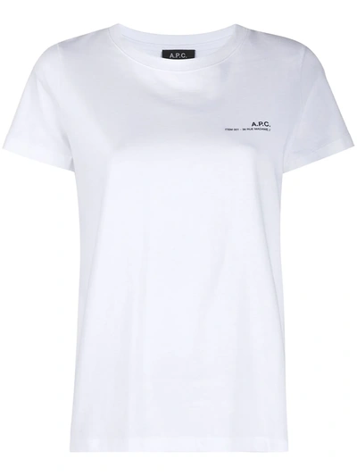Apc Micro Logo Print T-shirt In White