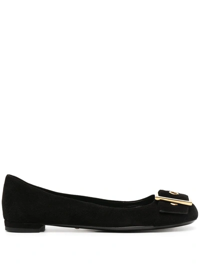 Gucci Buckle Ballet Flats In 黑色