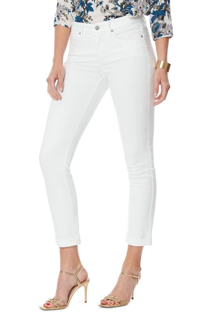 Nydj Sheri Cuff Ankle Jeans In Optic Whit