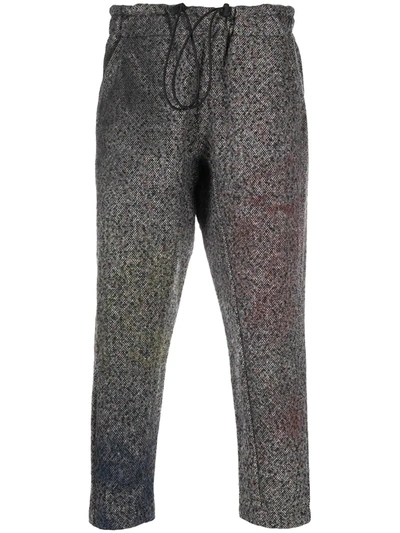 Corelate Cropped Tweed Trousers In Brown