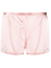 La Perla Powder Pink Silk Elasticated Waist Shorts
