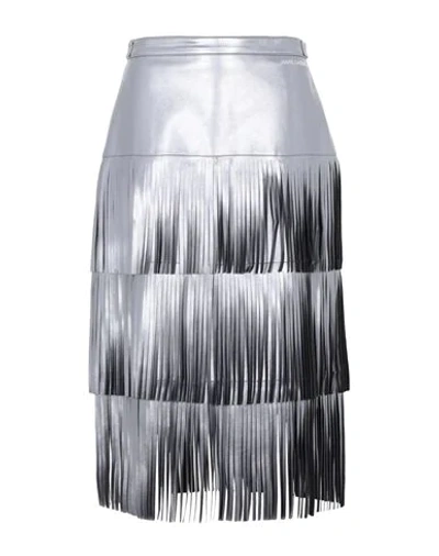 Karl Lagerfeld Midi Skirts In Silver