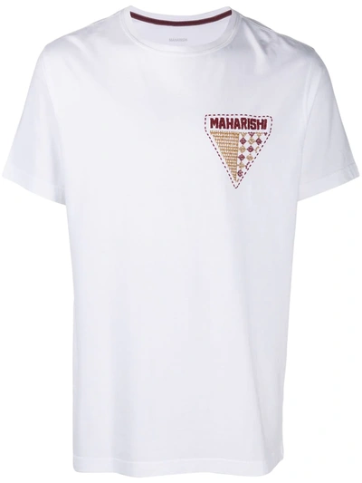 Maharishi Organic Cotton Logo-embroidered T-shirt In White