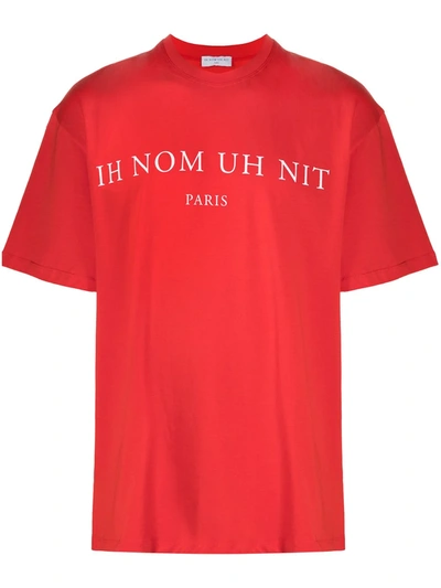 Ih Nom Uh Nit Logo Print T-shirt In Red