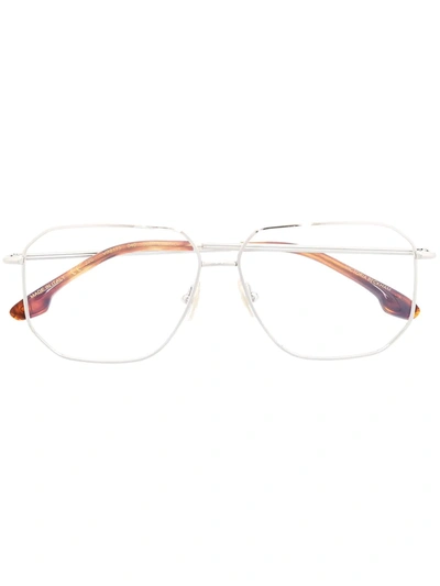 Victoria Beckham Aviator-frame Glasses In Silber