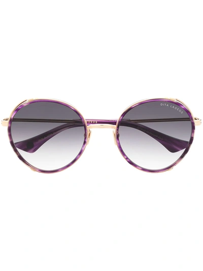 Dita Eyewear Lageos Round-frame Sunglasses In Gold