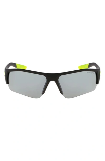 Nike Kids' Junior 68mm Skylon Ace Xv Jr. Gradient Sport Sunglasses In Matte Black/ Volt