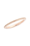 Monica Vinader Diamond Eternity Ring (online Trunk Show) In Champagne Diamond/ Rose Gold