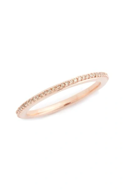 Monica Vinader Diamond Eternity Ring (online Trunk Show) In Champagne Diamond/ Rose Gold