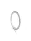 Monica Vinader Silver Skinny Diamond Eternity Ring