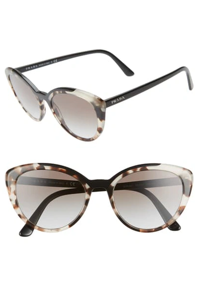 Prada 54mm Cat Eye Sunglasses In Opal Brown Gradient