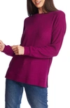 1.state Lattice V-back Waffle Weave Sweater In Crushed Berry