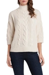 Vince Camuto Cable Stitch Sweater In Antique White