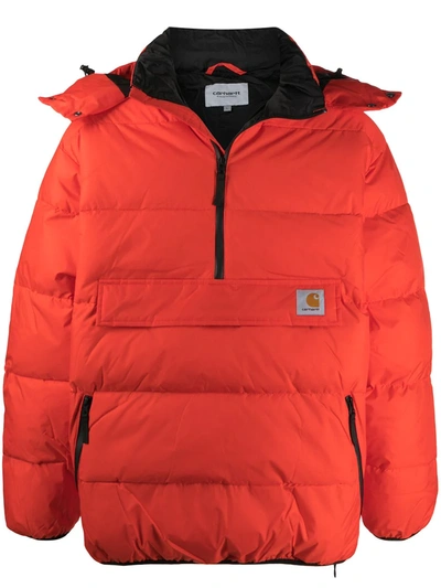 Carhartt Wip Jones Pullover Hooded Jacket - Safety Orange Size: Small