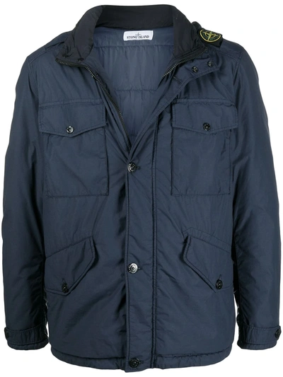 Stone Island 43532 Naslan Light Watro With Primaloft -tc Field Jacket Marine Blue In Blue