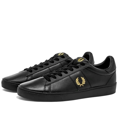 Fred Perry Authentic Leather Sneaker Black & Gold