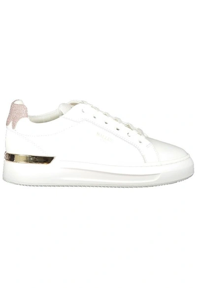 Mallet Grifter Glitter Low-top Leather Trainers In White/comb