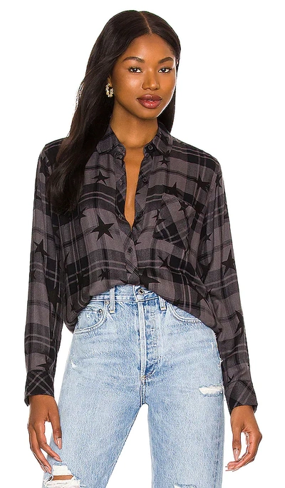 Rails Hunter Button-front Plaid Shirt - Ash Twilight Stars In Grey