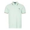 Fred Perry Polo Shirt Twin Tipped - Misty Jade In Raf Green