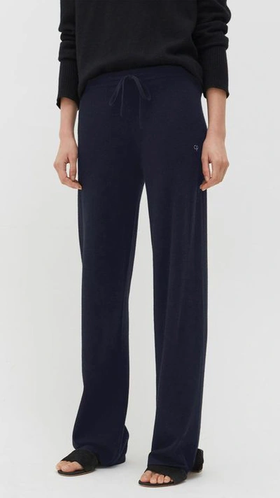 Chinti & Parker Chinti And Parker Cashmere Wide-leg Sweatpants In Blue