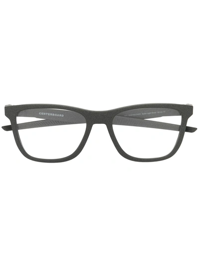 Oakley Matte-finish Square-frame Glasses In Grey