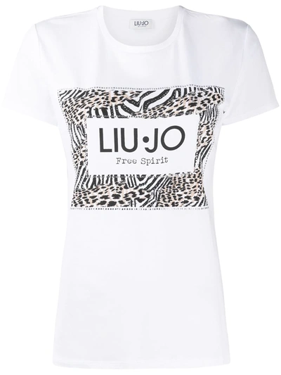 Liu •jo Logo Print Short-sleeved T-shirt In White