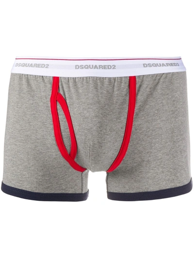 Dsquared2 Logo Print Boxers In Grey