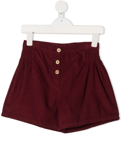 Knot Kids' Masumi Corduroy Shorts In Red