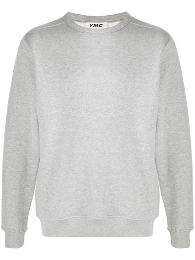 Ymc You Must Create Crew Neck Cotton Sweatshirt In Grey