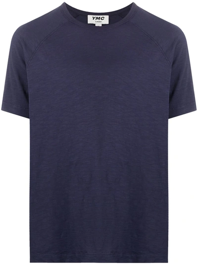 Ymc You Must Create Crew-neck Cotton T-shirt In Blue