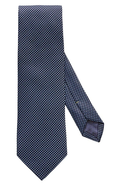 Eton Solid Silk Tie In Navy