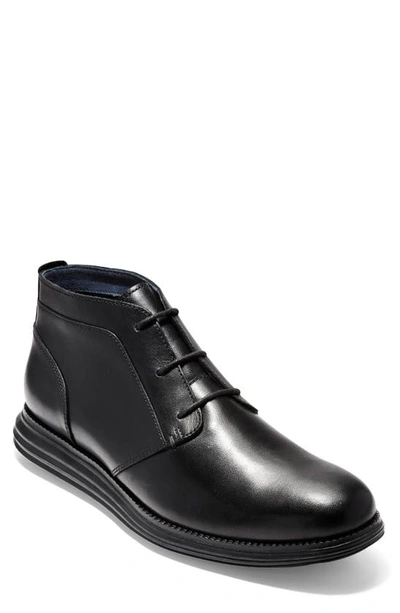 Cole Haan Original Grand Chukka Boot In Black Leather