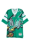 Mitchell & Ness Kids' Nfl Big Face V-neck Mesh Jersey In Eagles