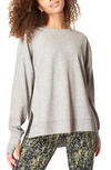 Sweaty Betty After Class Sweatshirt In Silver Grey