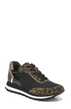 Veronica Beard Hartley Leopard And Mesh Fashion Sneakers In Black/ Camel