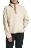 The North Face Cragmont Fleece Pullover Jacket In Bleached Sand/khaki