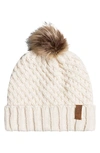 Roxy Blizzard Pompom Beanie In Angora