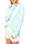 Free People Arden Extra Long Cotton Top In Tinted Seafoam