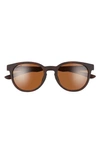 Smith Eastbank 52mm Chromapop™ Polarized Round Sunglasses In Matte Tort / Cp Polar Brown