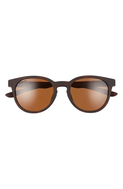 Smith Eastbank 52mm Chromapop™ Polarized Round Sunglasses In Matte Tort / Cp Polar Brown