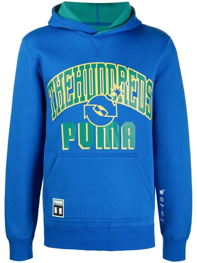 Puma The Hundreds Reversible Hoodie In Blue