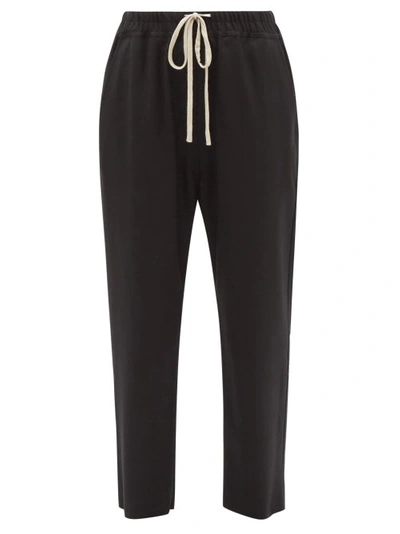 Nili Lotan Aida Cropped Virgin Wool-blend Twill Tapered Pants In Black