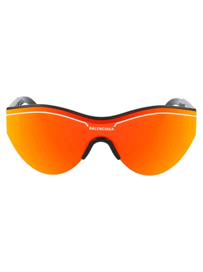 Balenciaga Bb0003s Sunglasses In 008 Black Black Orange