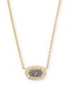 Kendra Scott Chelsea Pendant Necklace In Gold Platinum Drusy Cz